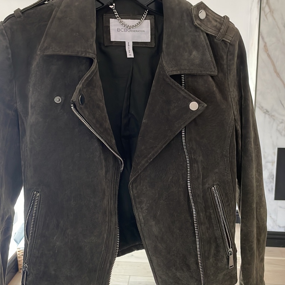 FINAL DROP! 💸BCBG Suede motorcycle jacket